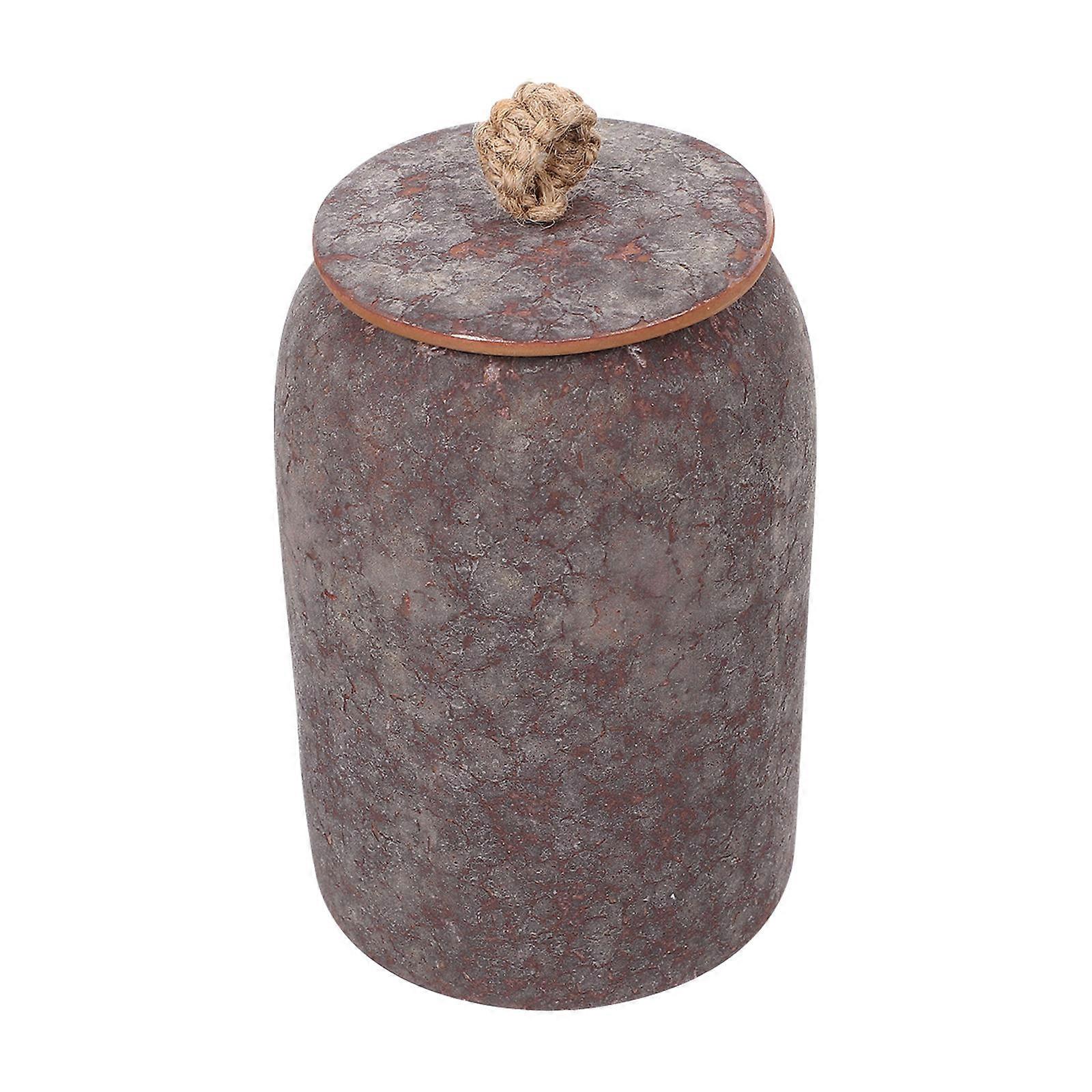 Ceramic Storage Jar for Storage Use Sealing Jar with Cover for Tea