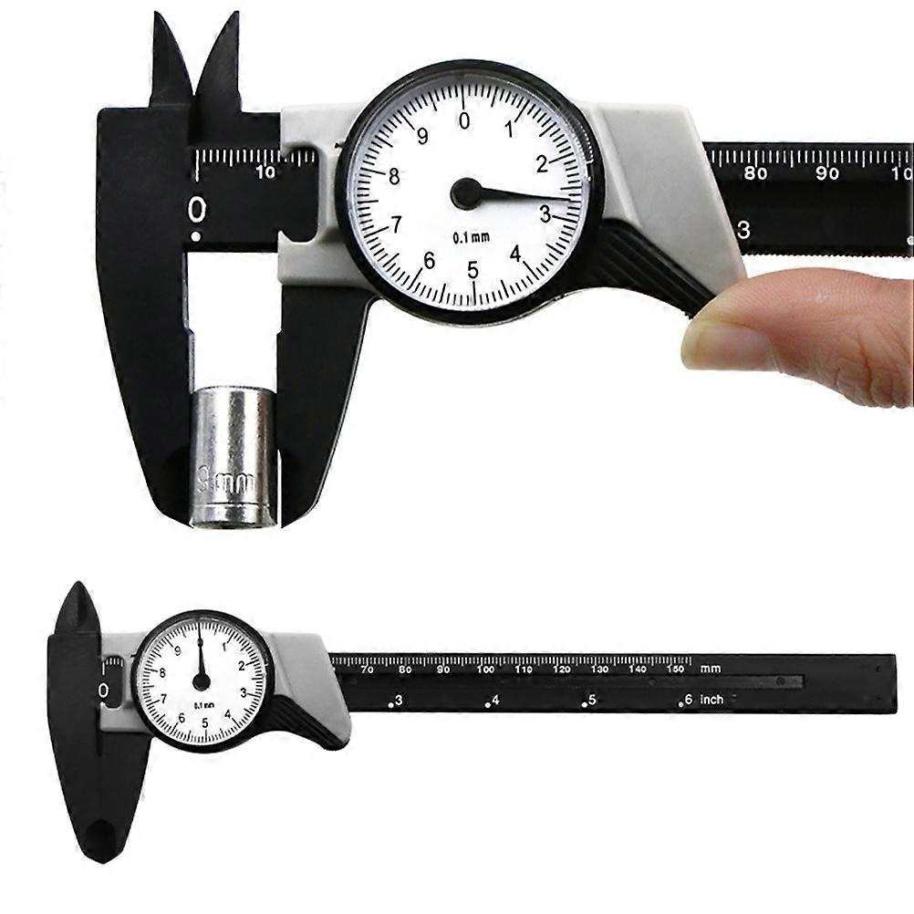 Depth Measuring Caliper Ruler Caliper Slider For Technicians Engineering Projects 0-150mm White 1Set