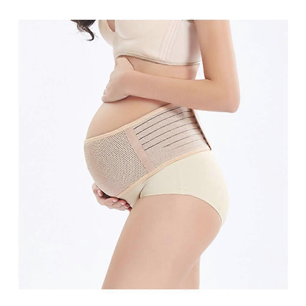 Large Size Skin Tone Maternity Support Belt with Adjustable HookandLoop and Breathable Widened Panel