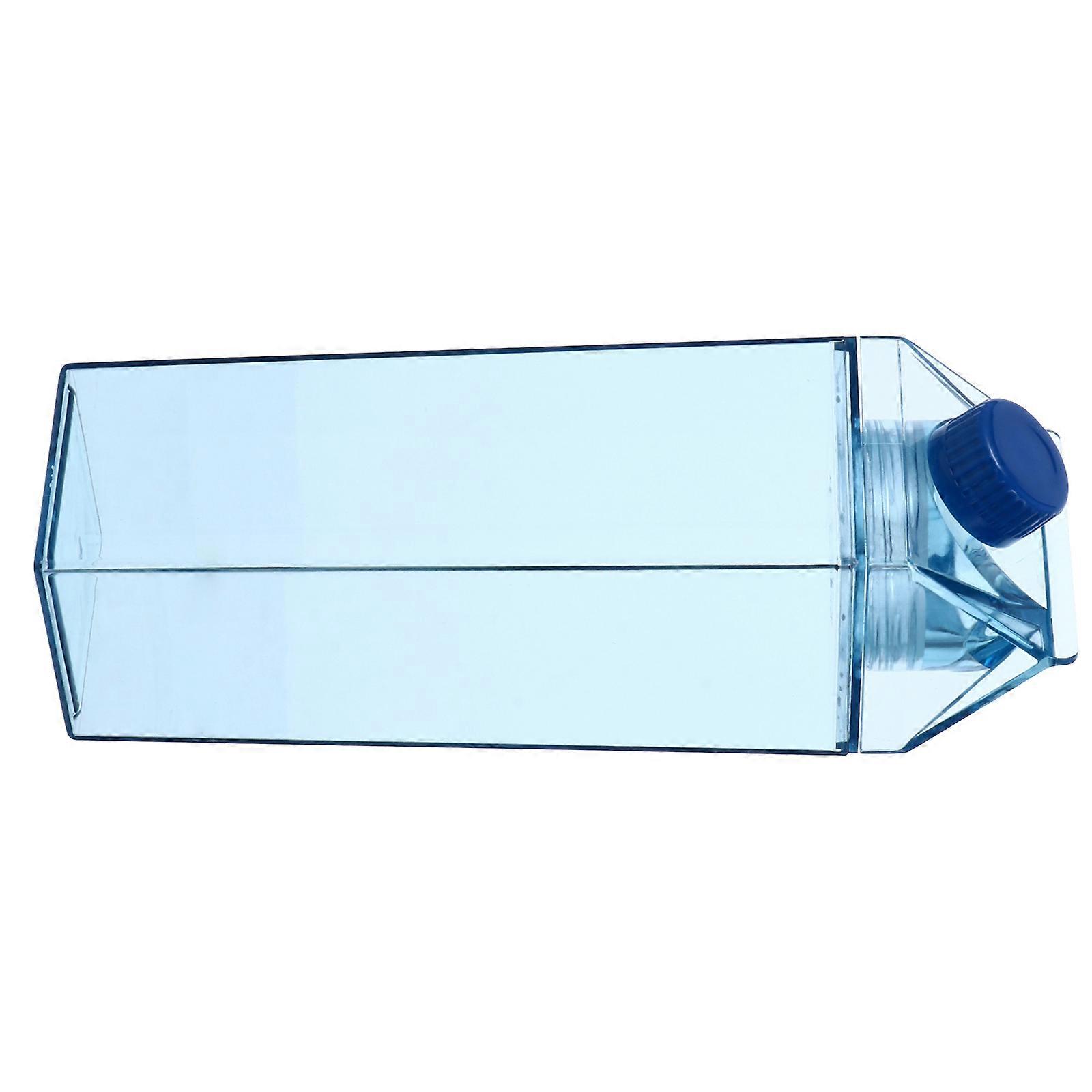 Plastic Milk Bottle for Storage 1Pcs Transparent Blue Drink Container