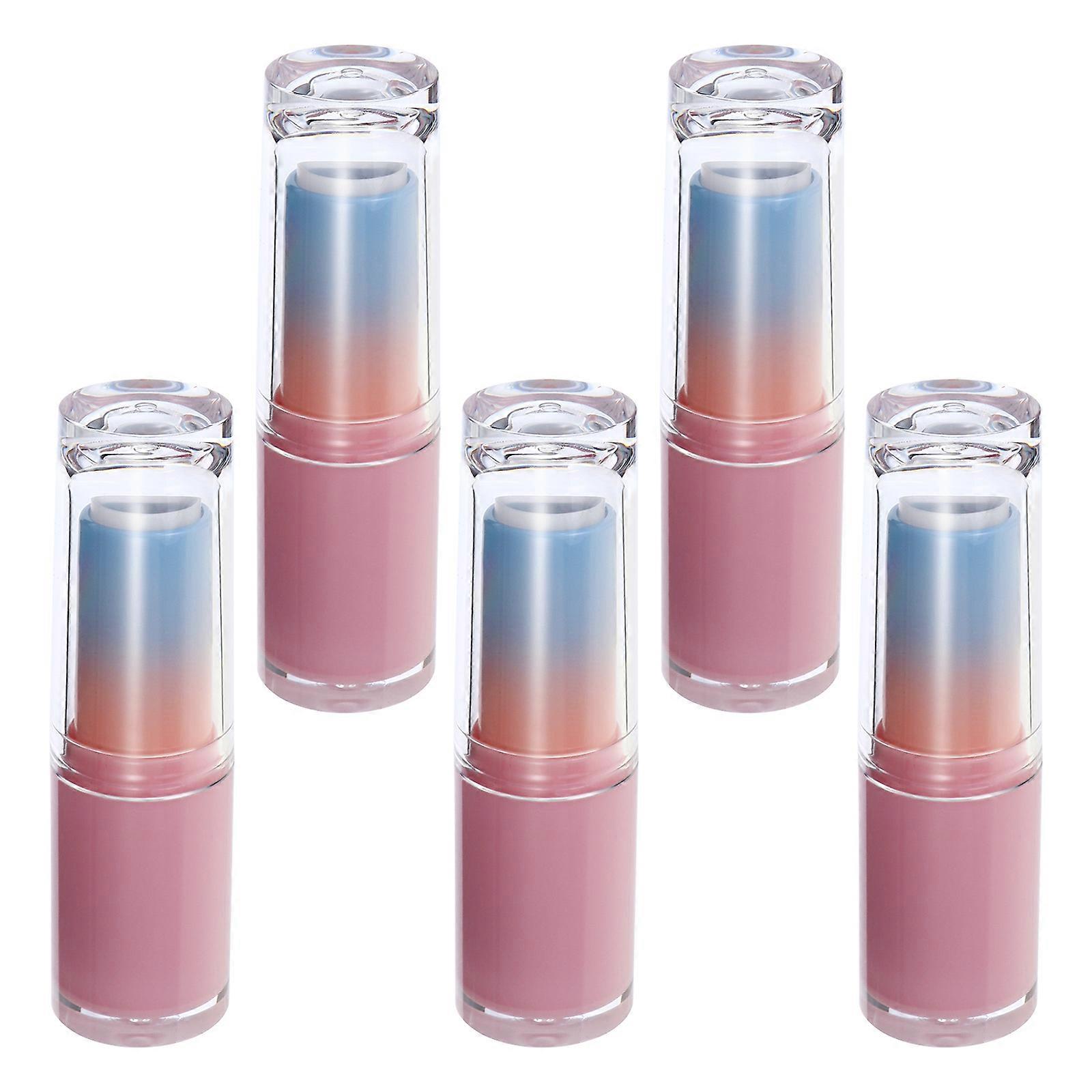 Lipstick Container Gradient Clear for DIY Use 5Pcs Tubes