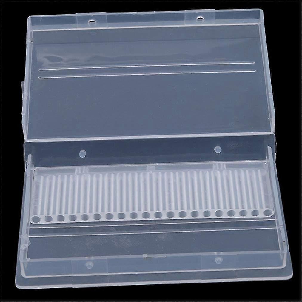 Nail Drill Bits Holder Compact Plastic Storage Case for Manicure Accessories and Easy Clean