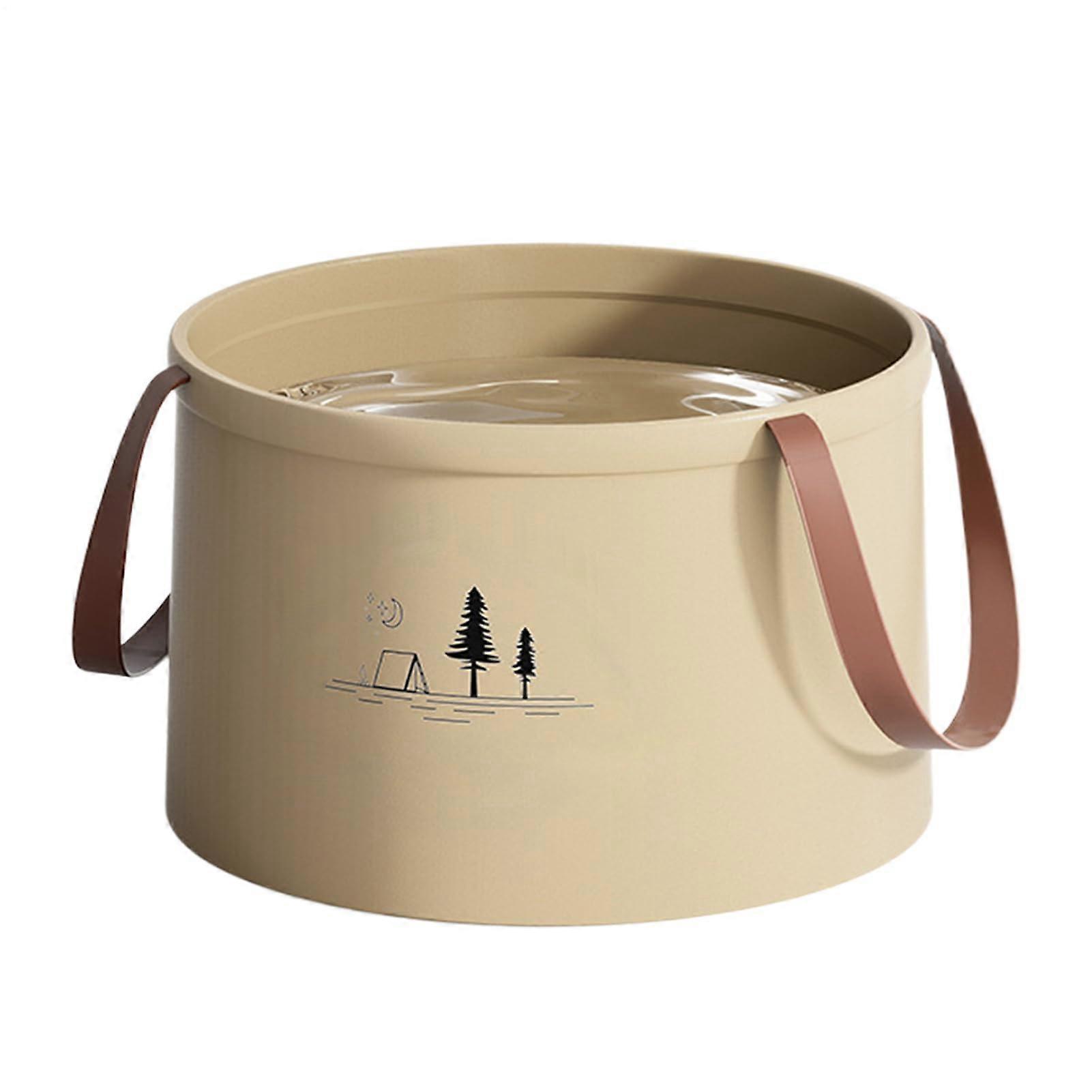 Foldable Bucket for Camping and Beach with Handle, TearResistant Collapsible Wash Basin