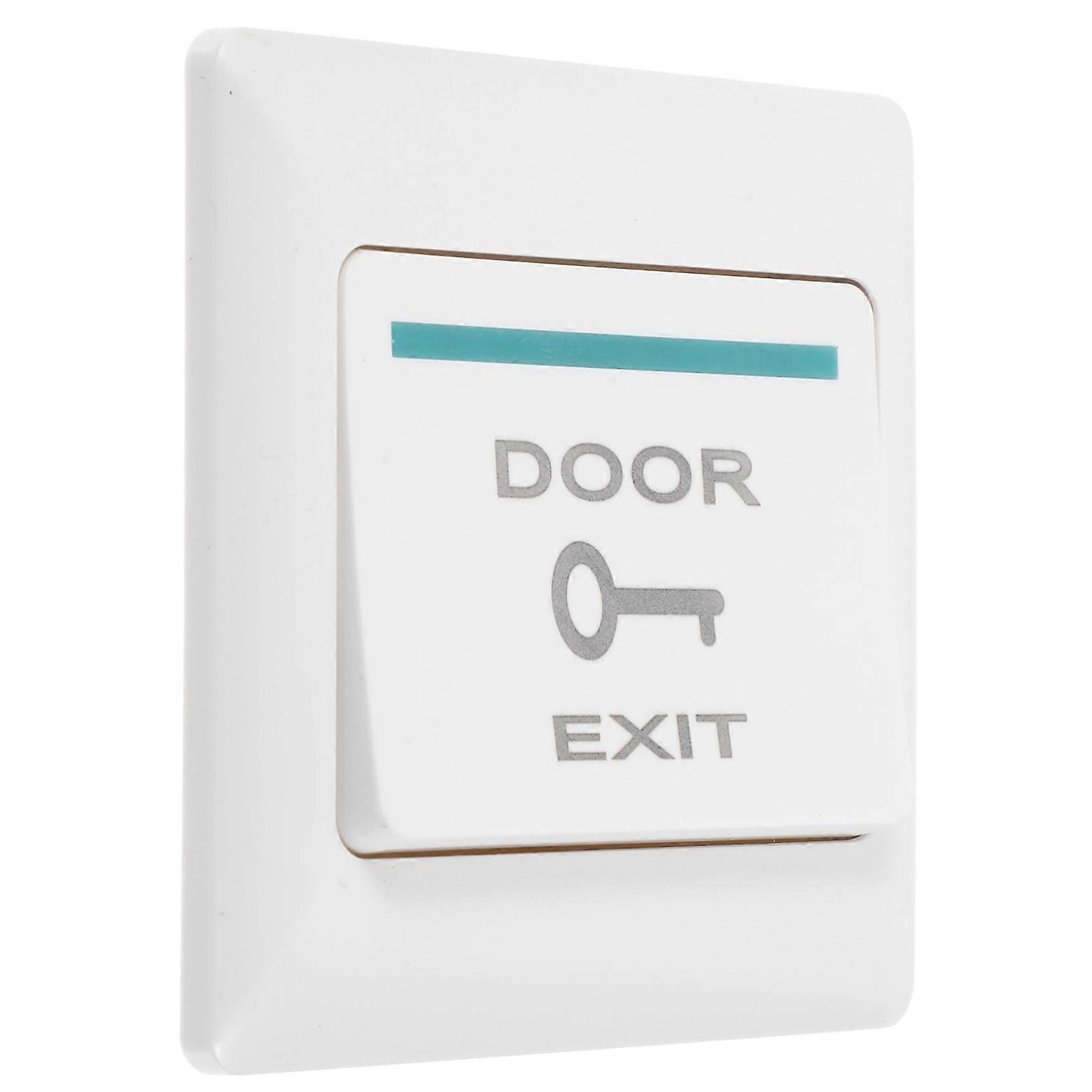 Push to Exit Button with Automatic Reset Cover, Easy Wall Installation, FadeResistant Durable Design