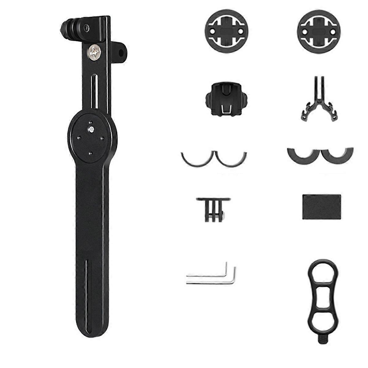 Single-Arm Extension Bracket for Metal Cyclocomputer Mounts Compatible with Road Bikes and Mountain