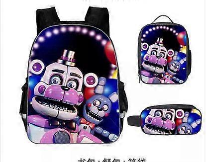 Five Nights Backpack, School Bag, Children's School Bag, Backpack, Men's Backpack, Laptop Backpack, Three-piece Backpack