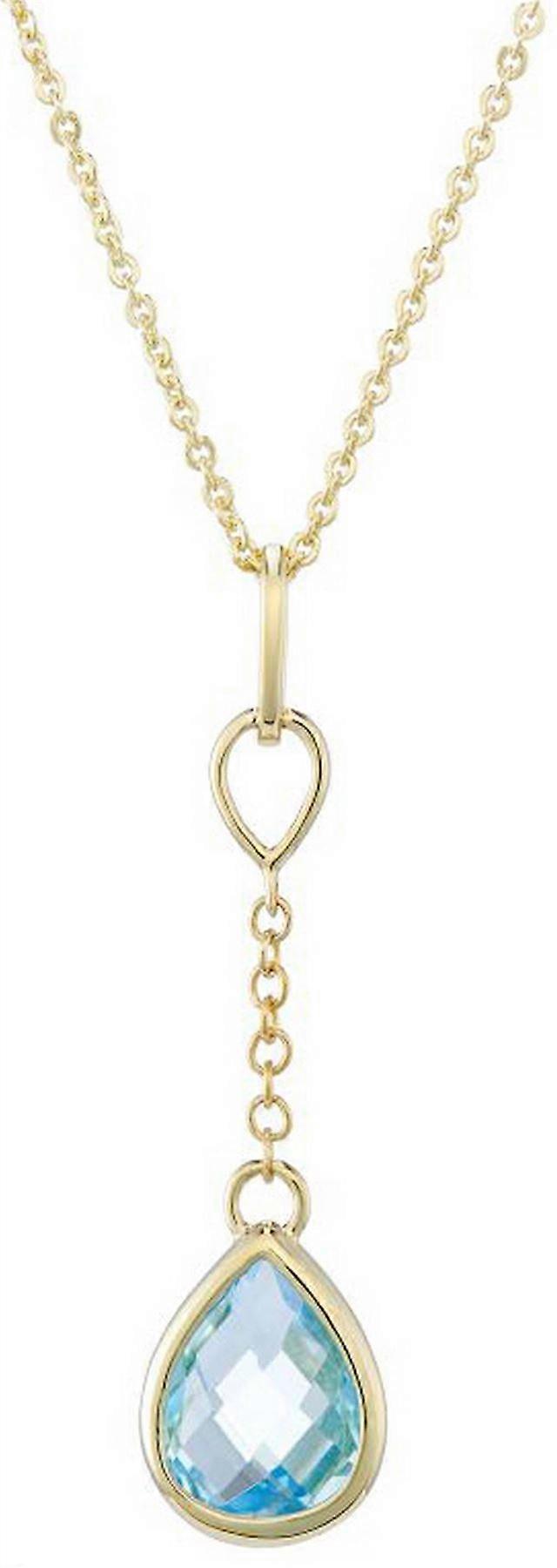 Mark Milton Topaz Pendant - Yellow Gold/Sky Blue