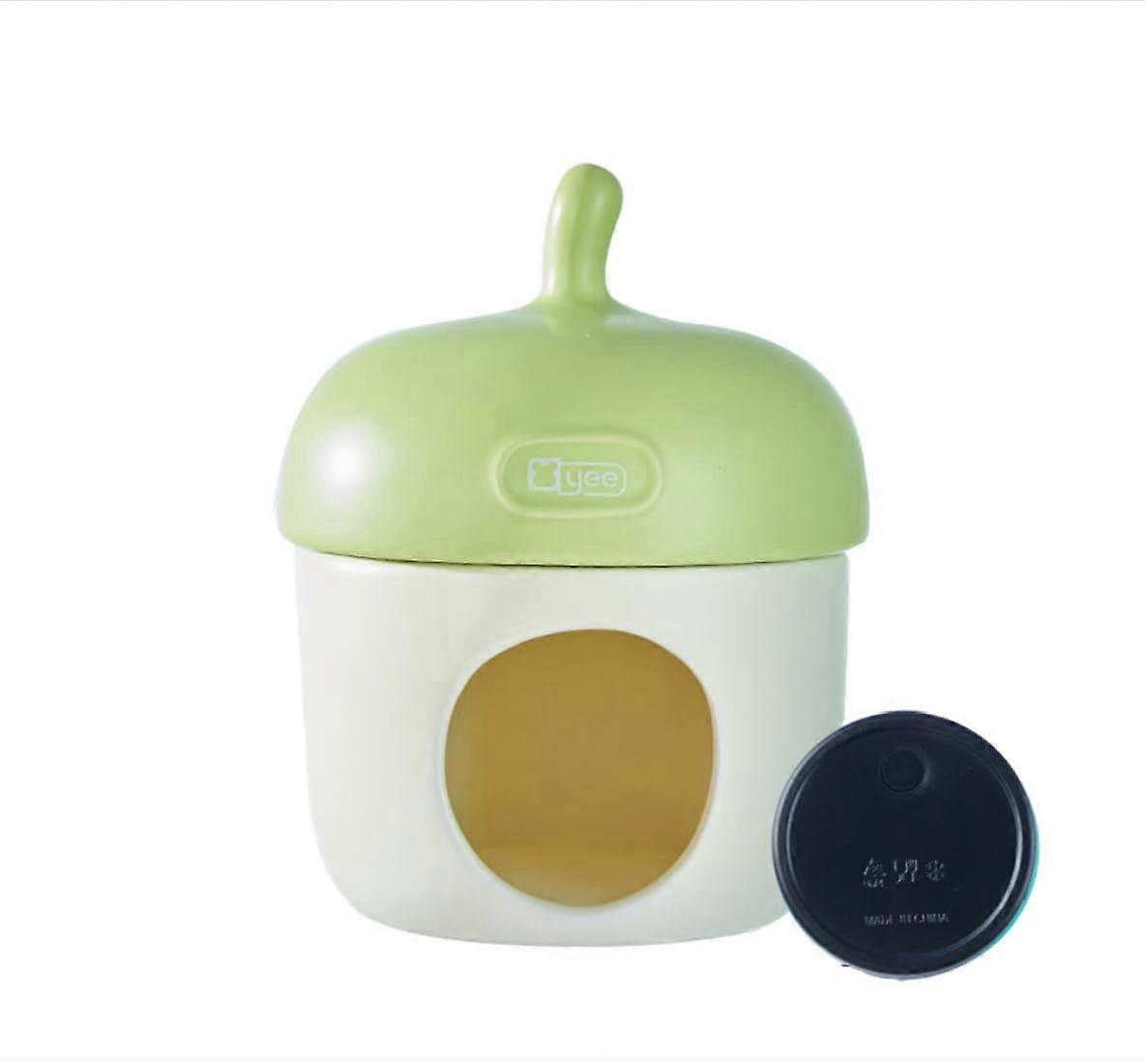 Hamster Hideout Ceramic Cooling House for Dwarf Hamsters BiteResistant Nest Green