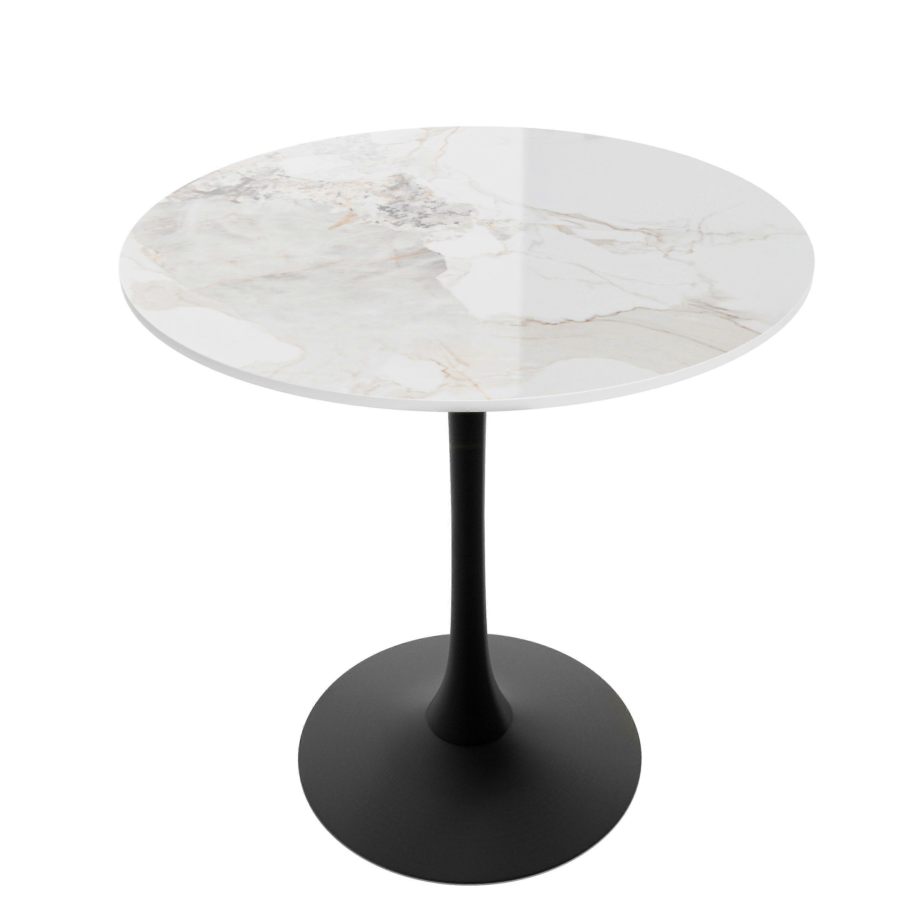 Heavy Duty Round Tulip Dining Table Marble Kitchen Bar Table Easy Clean