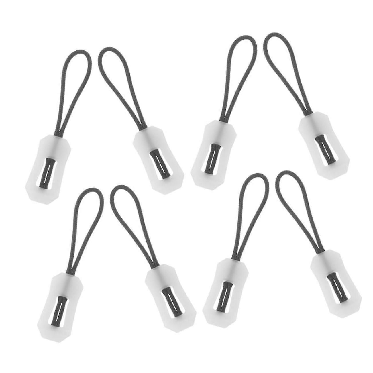8Pcs Glow in the Dark TPU Zipper Pulls for Backpacks and Jackets, Removable Flexible Tabs