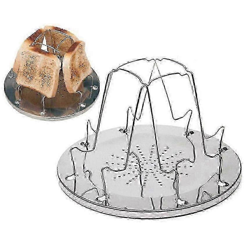 4 Slice Toaster Rack for Camping Gas Stove BBQ Grill