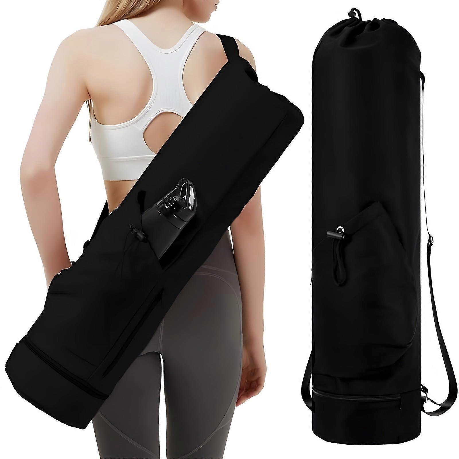 Stylish Polyester Yoga Mat Bag with Ergonomic Adjustable Shoulder Strap for Outdoor and Studio Use