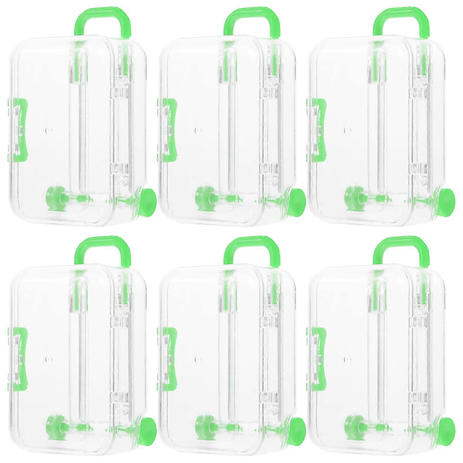 Mini Suitcase Candy Box Clear for Storage Use 12Pcs Plastic