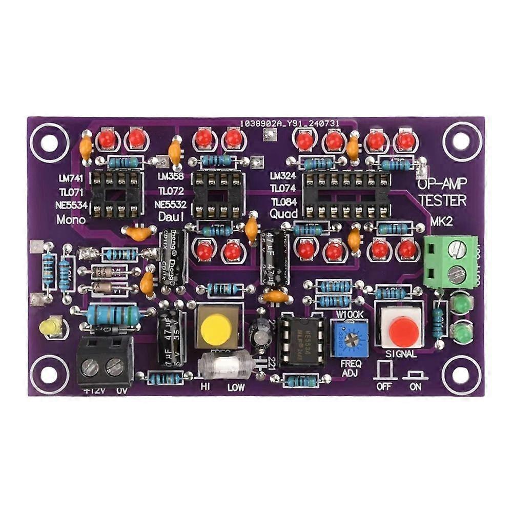 DC12V T2 Operational Amplifier Test Board Op-Amp Tester Single/Dual/Quad Operational Amplifier