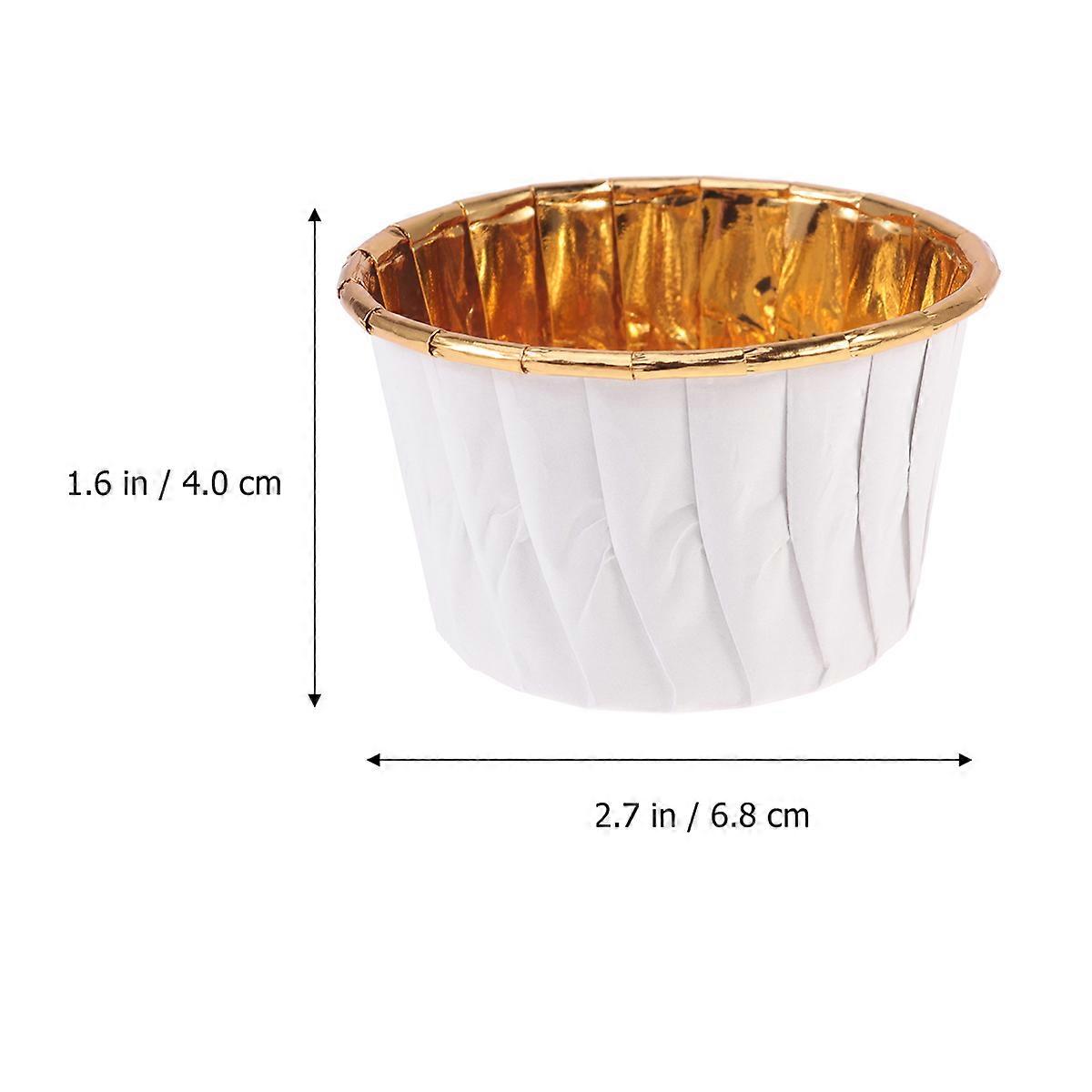 Egg Cake Tin Foil Cup for Dessert Use with 100Pcs Disposable Baking Wrappers