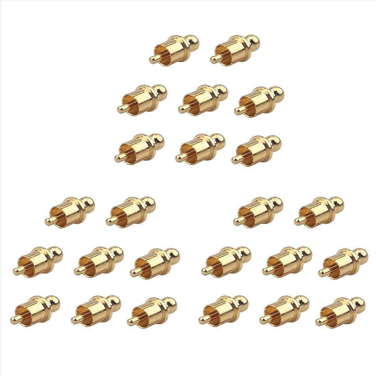 24Pcs Socket Cover Cap Gold Plated Cap Plug Short-Circuit Socket Phono Connector Shielding Shielding