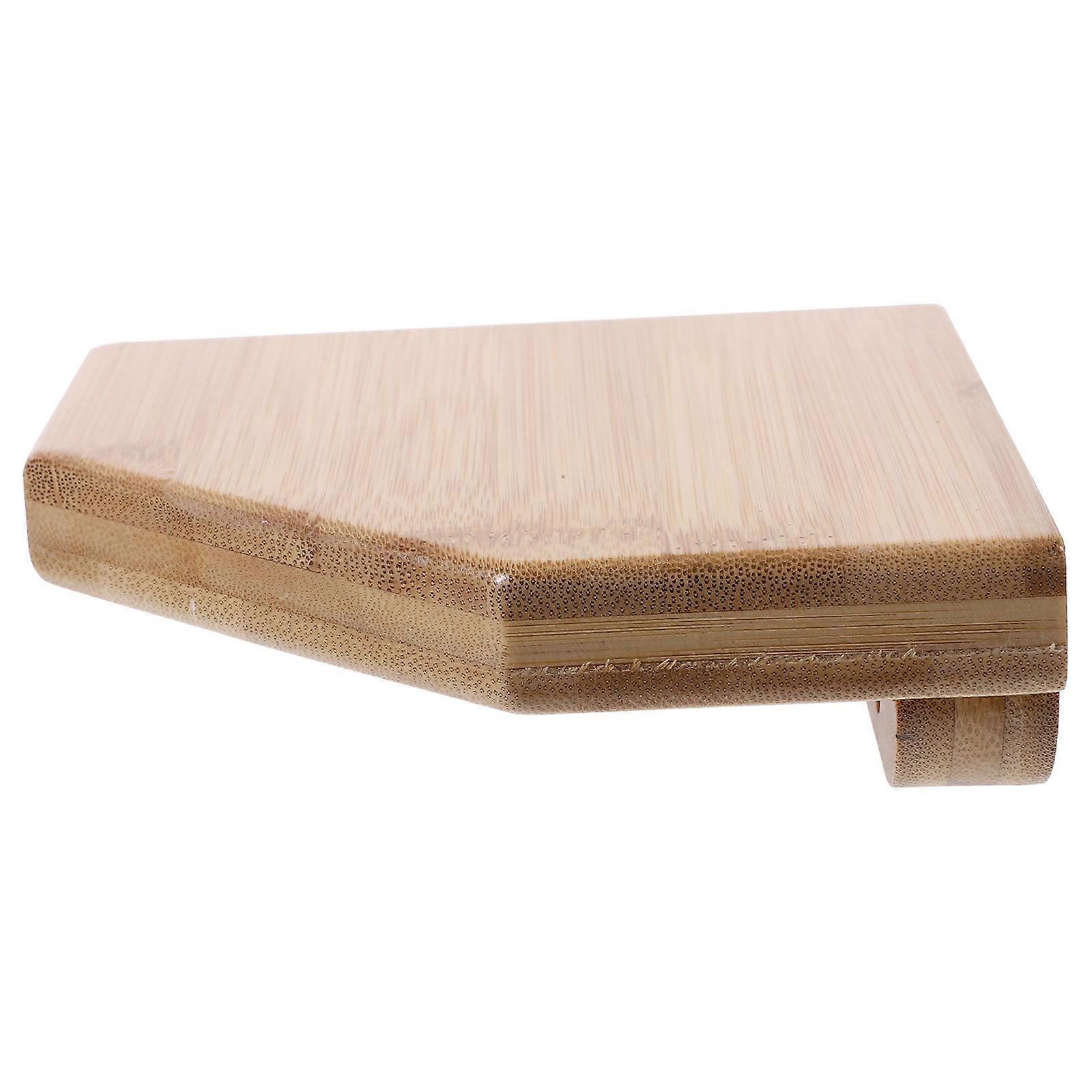 Wall Storage Shelf Bamboo Corner Rack for Storage Use 1Set