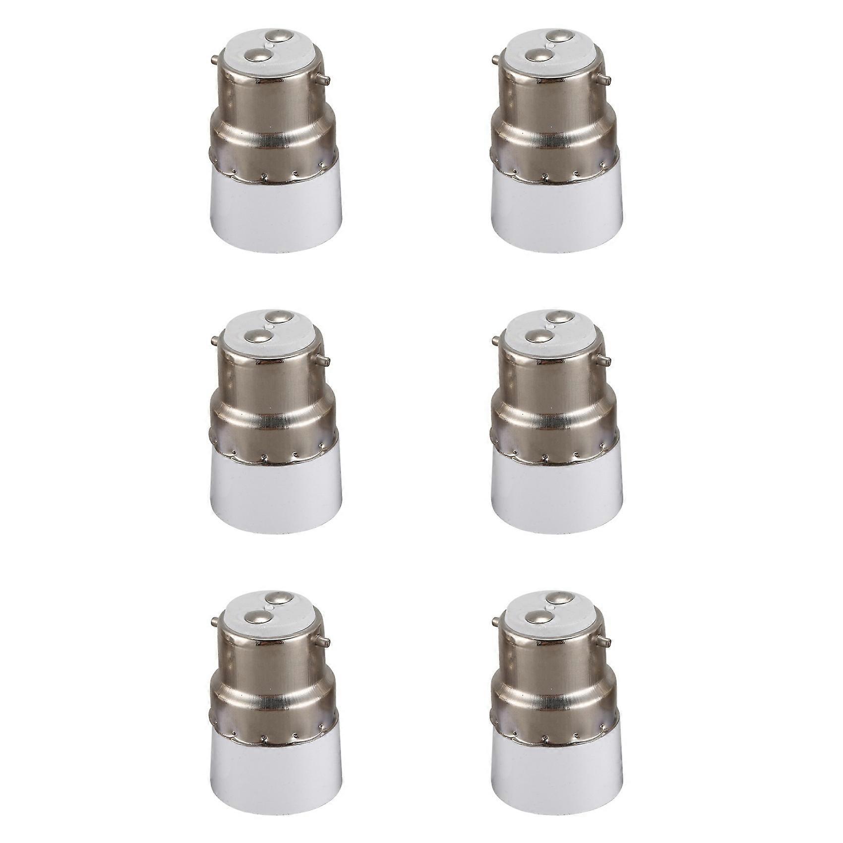 6X B22 to E14 Screw LED Light Bulb Socket Adapter Converter