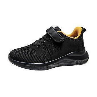 Scarpe per bambini, scarpe da ginnastica per ragazzi con cinturino, scarpe da corsa traspiranti, calzature sportive casual leggere per bambini, scarpe da ginnastica per bambini, Z03 nero, 38