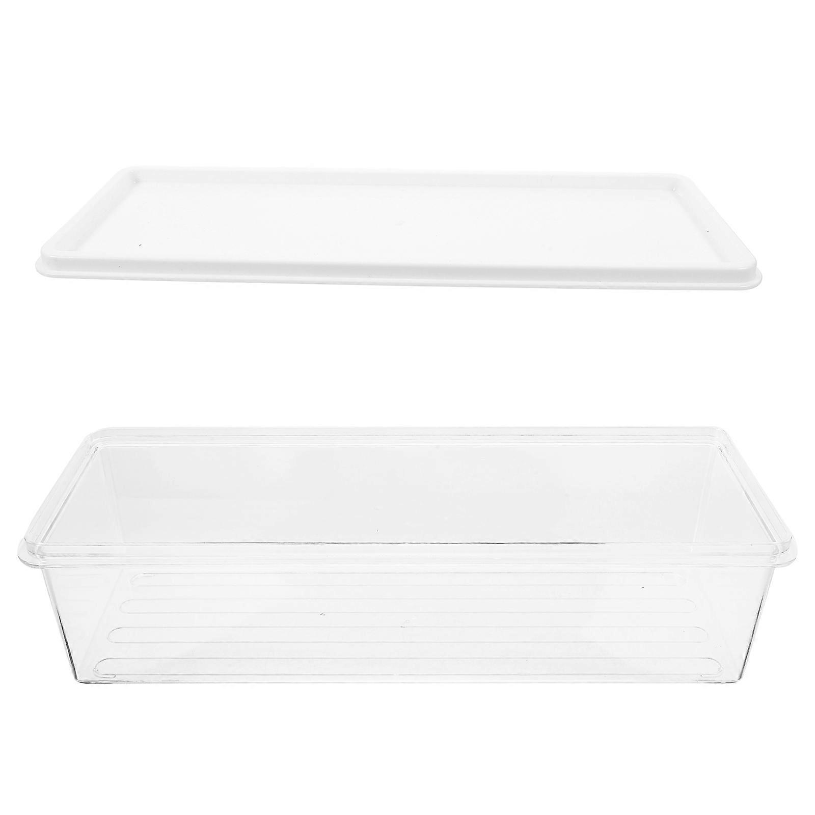 Transparent Storage Box for Vegetable Storage with Lid Stackable Organizer