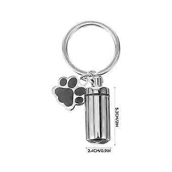 Schlüsselanhänger mit Asche-Urnen-Design für Haustiere, inklusive Mini-Behälter und Hängeornament