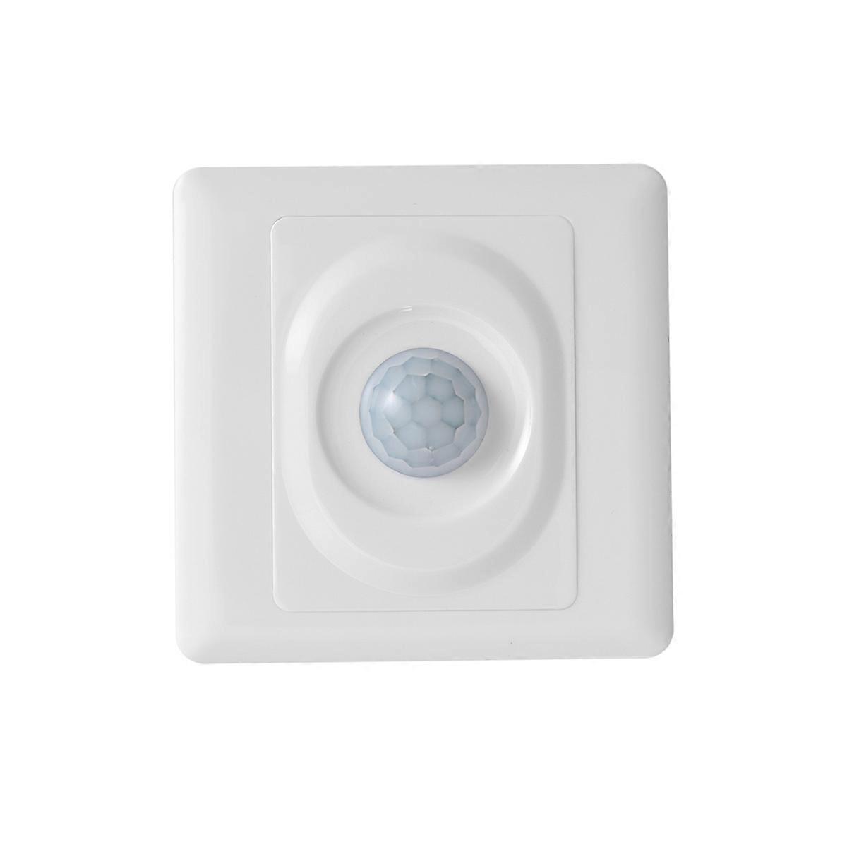 Wall Sensor Light Switch for Auto on Off Delay 2Pcs White Human Infrared Sensor
