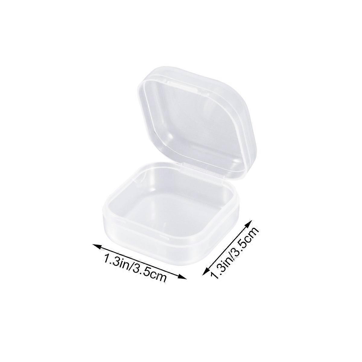 24pcs Clear Rectangular Plastic Boîtes de rangement Square Multipurpose Display Case Box