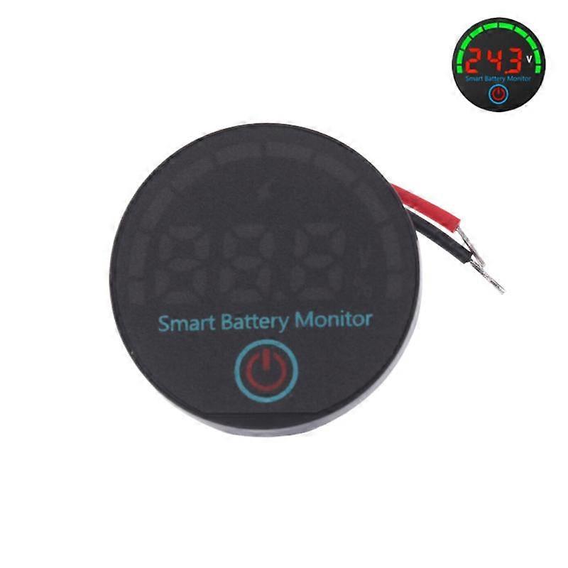 Universal DC 7-55V Round LED Battery Level Indicator W Power-off Memory Function Battery Level Display Battery Level Indicator
