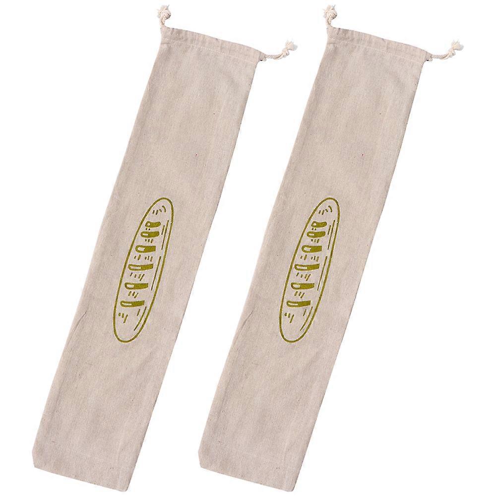 Drawstring Bags Linen Bread Bag for Bread Storage 4Pcs Reusable Use