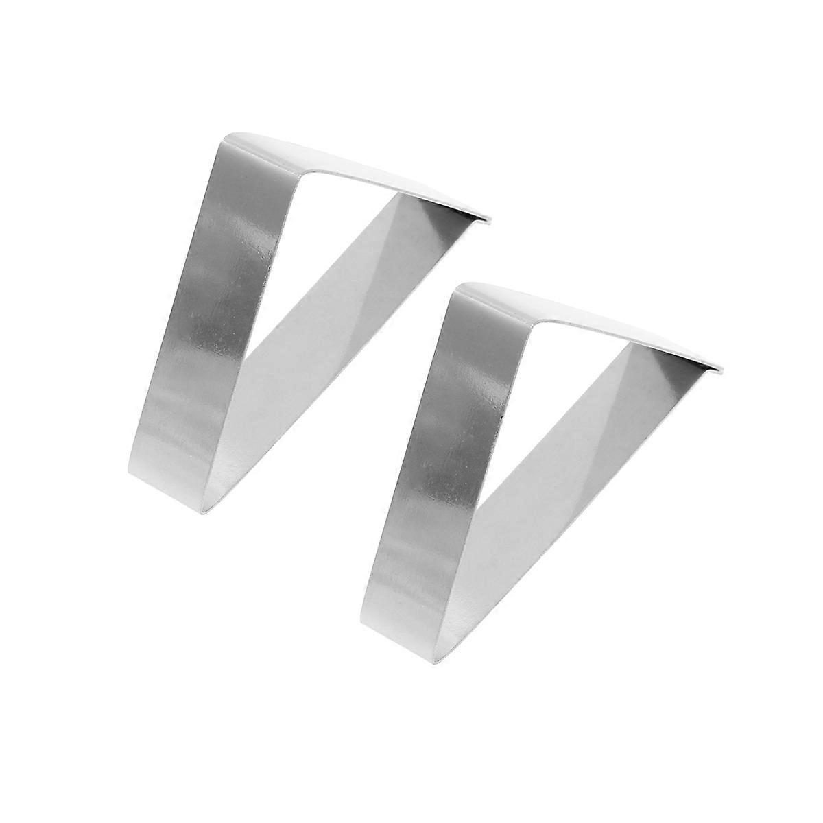 Triangle Tablecloth Clips Stainless Steel for Securing Tablecloth 6Pcs Silver