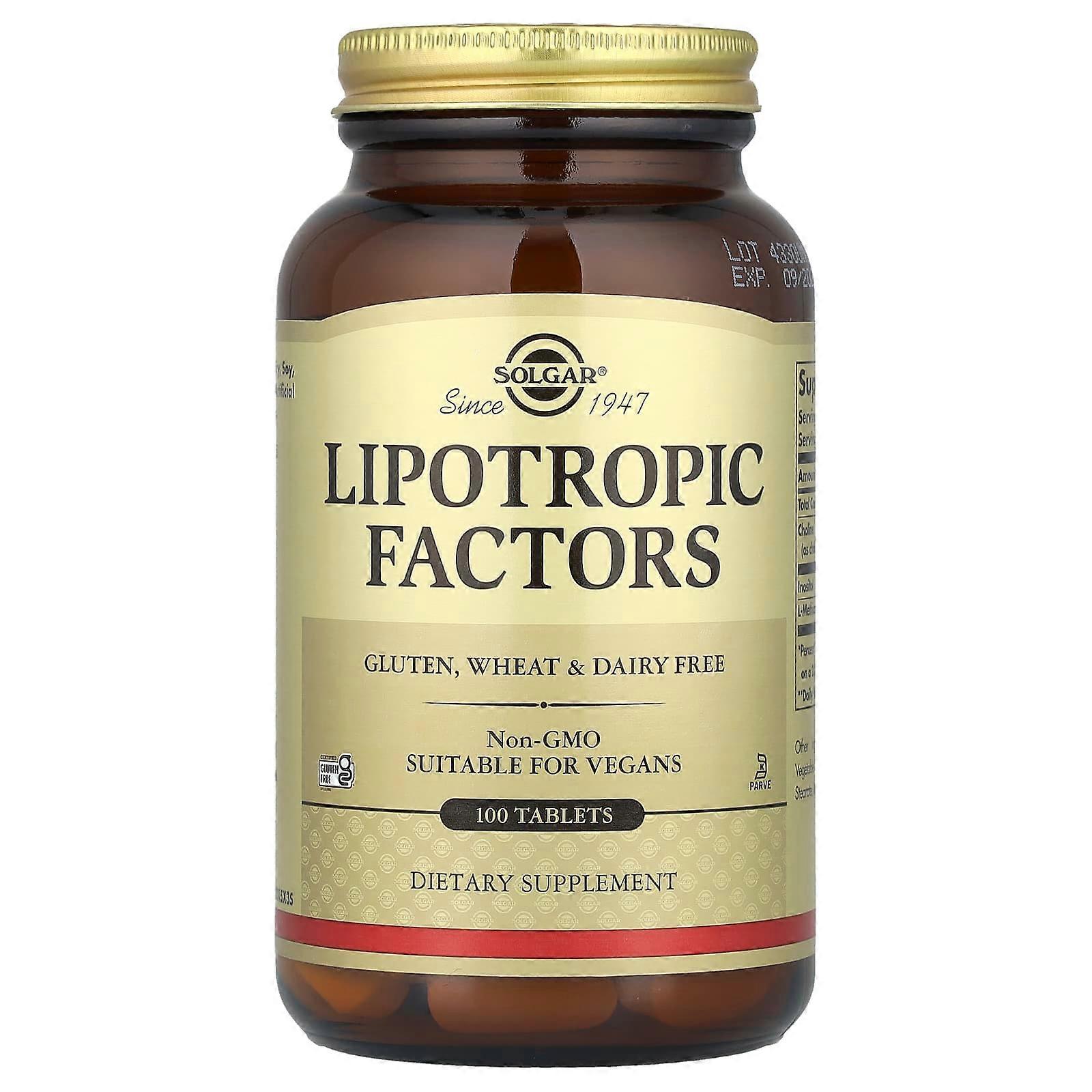 Solgar, Lipotropic Factors, 100 Tablets