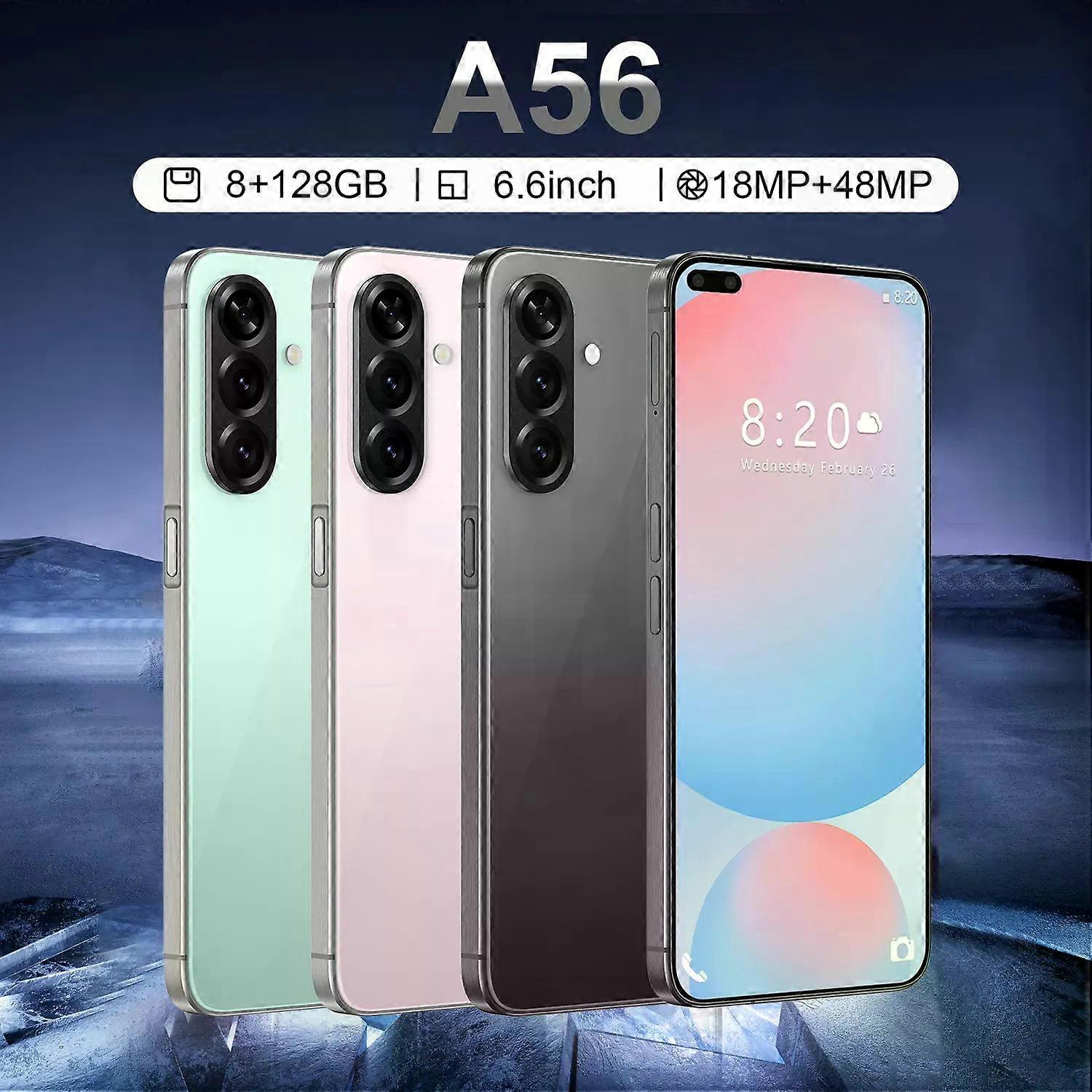 A56 New Android Smartphone, 8GB+128GB, Triple Camera & Gradient Glass Design