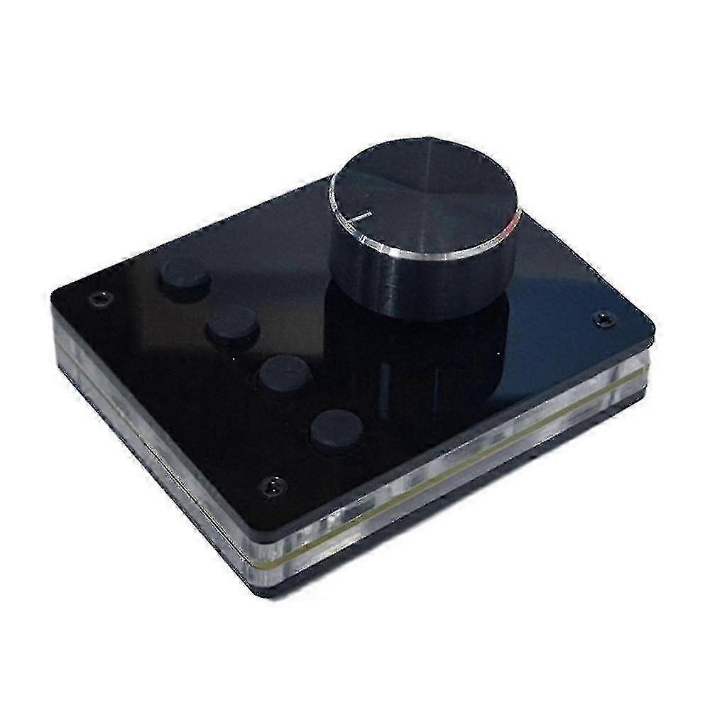 Multimedia Programmable Keyboard Usb Knob Custom Keyboard Mini Macro Keyboard Volume Controller (small Black Button)