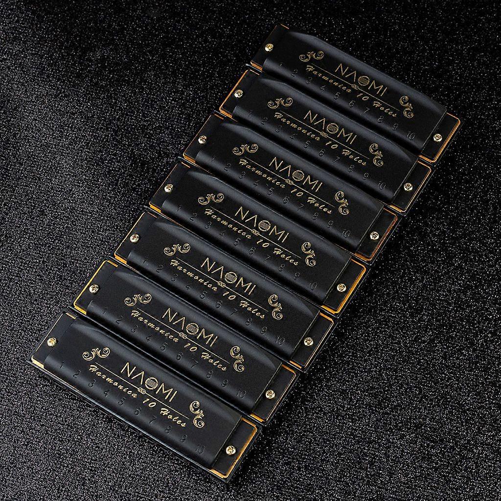 Deluxe Seven Piece Harmonica Set - G, A, Bb, C, D, E, F Key Pack