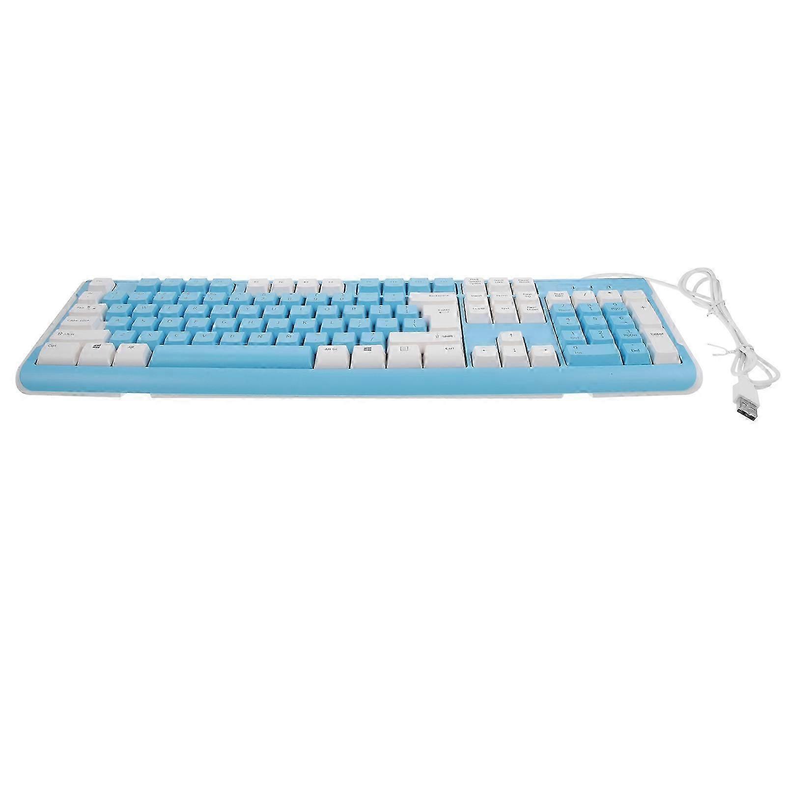 Blue Gaming Keyboard Computer Keyboard for Gaming Use Wired USB