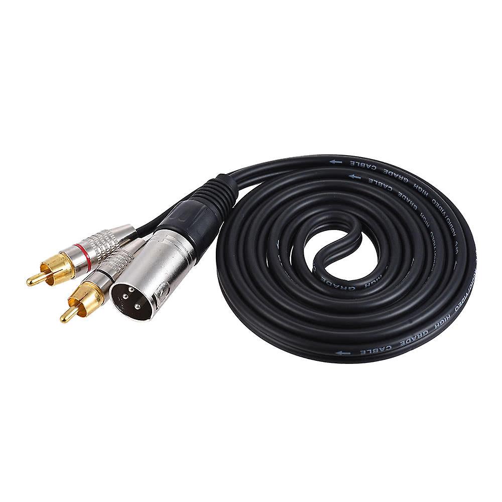 Dual Rca Male To Xlr Plug Stereo Audio Cable Mic Cale For Microphones Mixers Amplifiers Cameras Sound Cards
