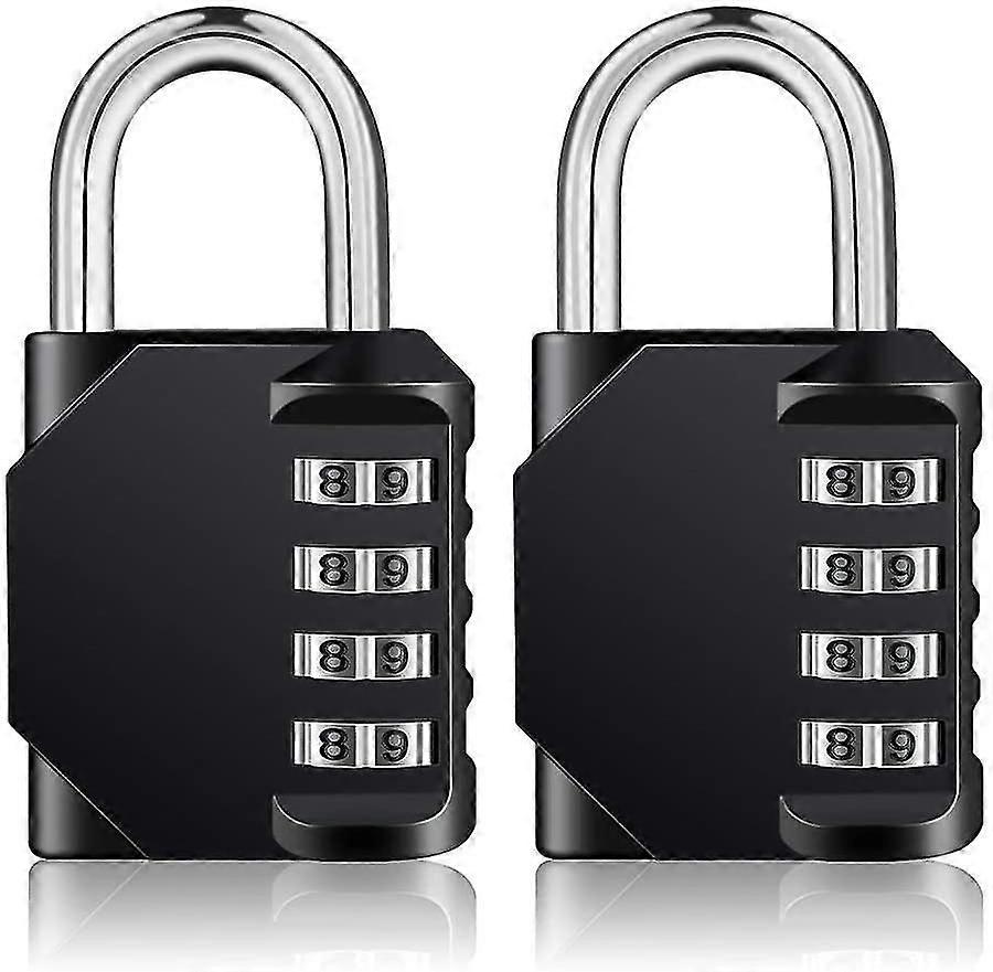 Padlock Combination Locks 2 Pieces, Locks With Number Code 4 Digits