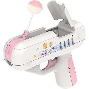 Heytea Candy Gun Sound und Licht Elektrische Lollipop Pistole, Überraschung Lollipop Launch Spielzeugpistole, Überraschung Kreatives Geschenk für Kinder Junge / Mädchenfreunde (Rosa) Rosa