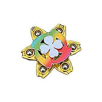 Fingerspitzen-Spinner Galvanisierte Stahlkugel Bunter Doppelschicht-Zappelkreisel Stressabbau Schillernder Handzappelkreisel Dekompressionsspielzeug Party F
