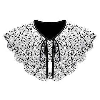 Fake Collar Detachable Collars Half False Shirt Blouse Collar Lace Overlay Shawl Style Vintage Design Decorative Layer for Women Girls Cotton Blend El