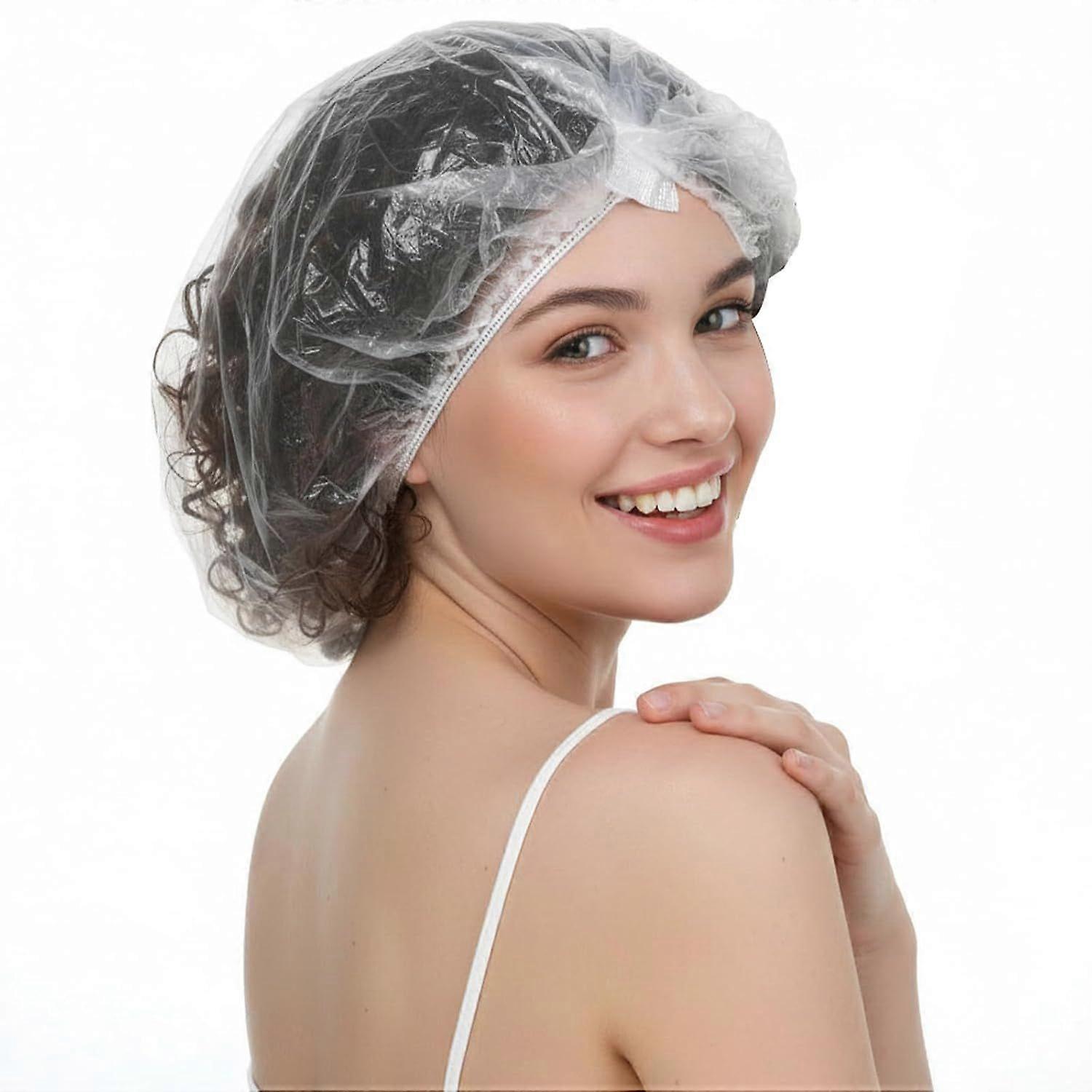10 Pcs Oversized Disposable Plastic Shower Cap, XL Conditioning Processing Caps for Long Braids, Dreadlocks, Processing,
