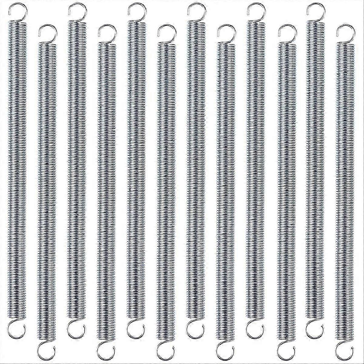 12 Pcs Mola de Extensão, 3/8 X 6-1/2 Polegadas, Mola de Aço de 0.047 Polegadas