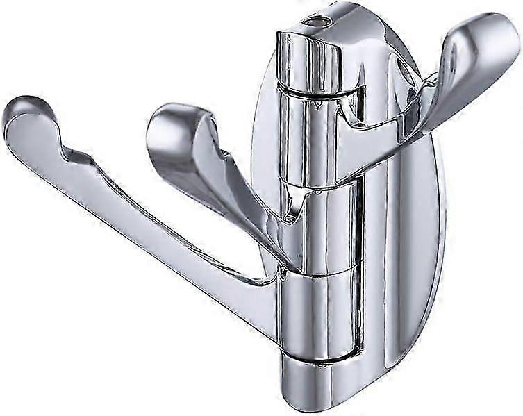 Wall-mounted coat rack with 3 foldable rotating hooks 26-27