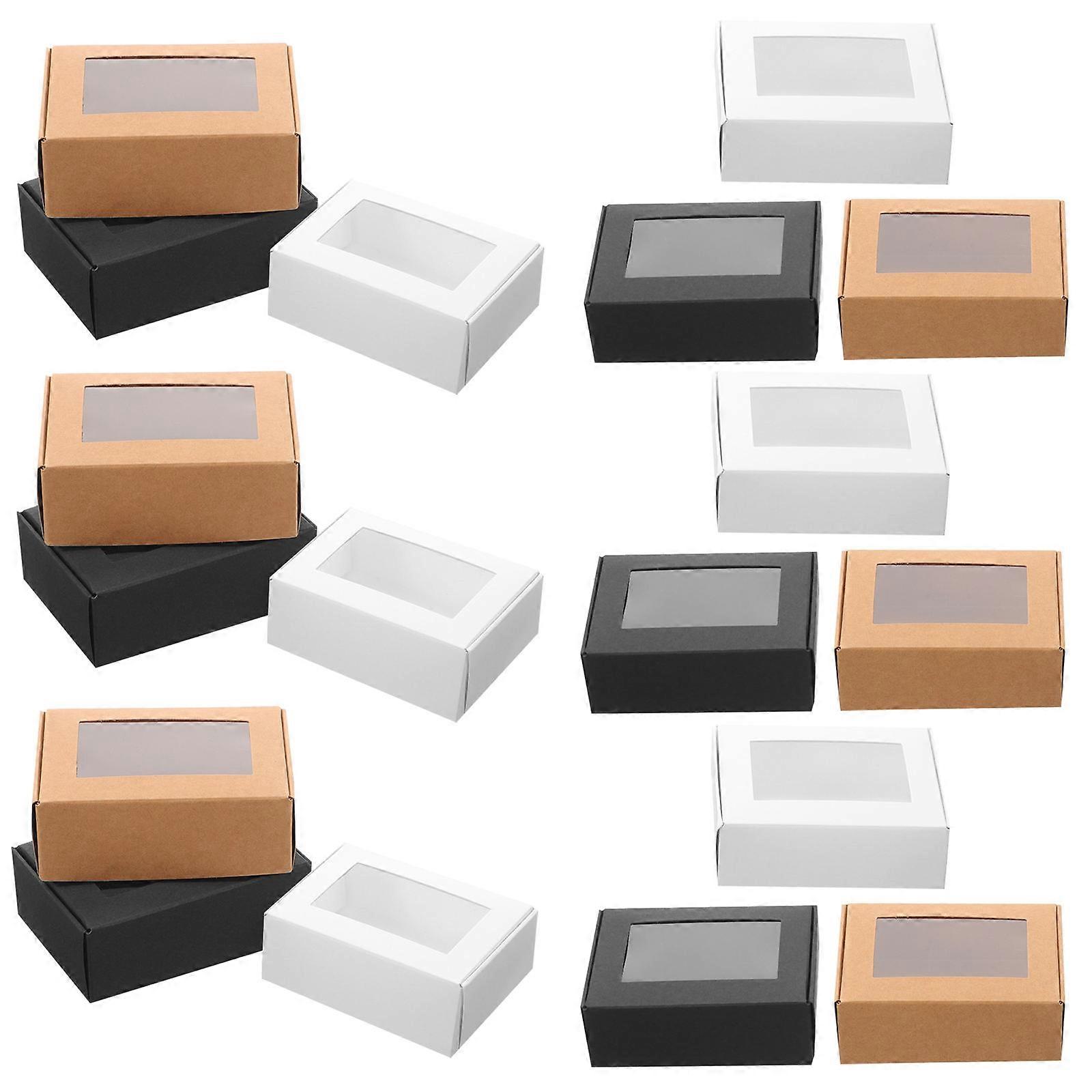 Soap Boxes with Clear Window Paper Boxes for Storage 90Pcs