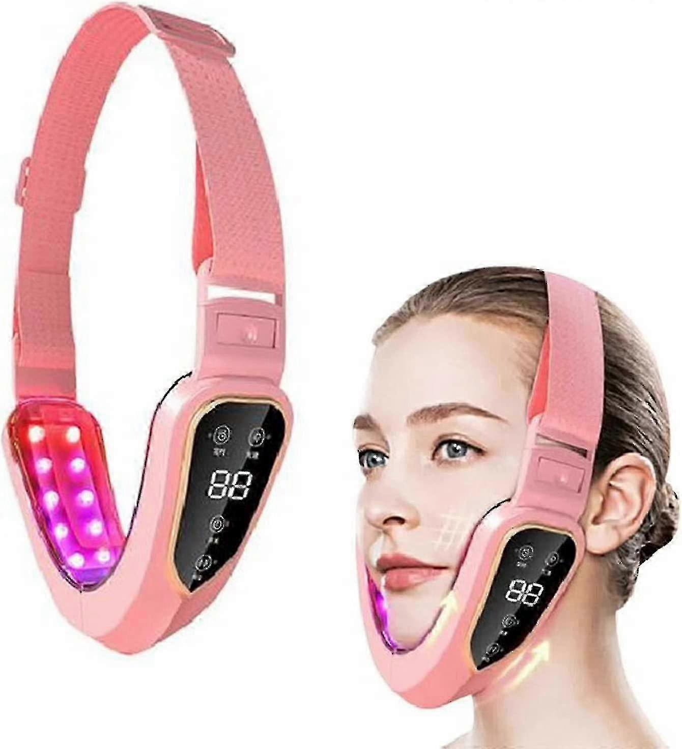 EMS Microcurrent V Face Massager with Adjustable Speed and Fat Burning Function