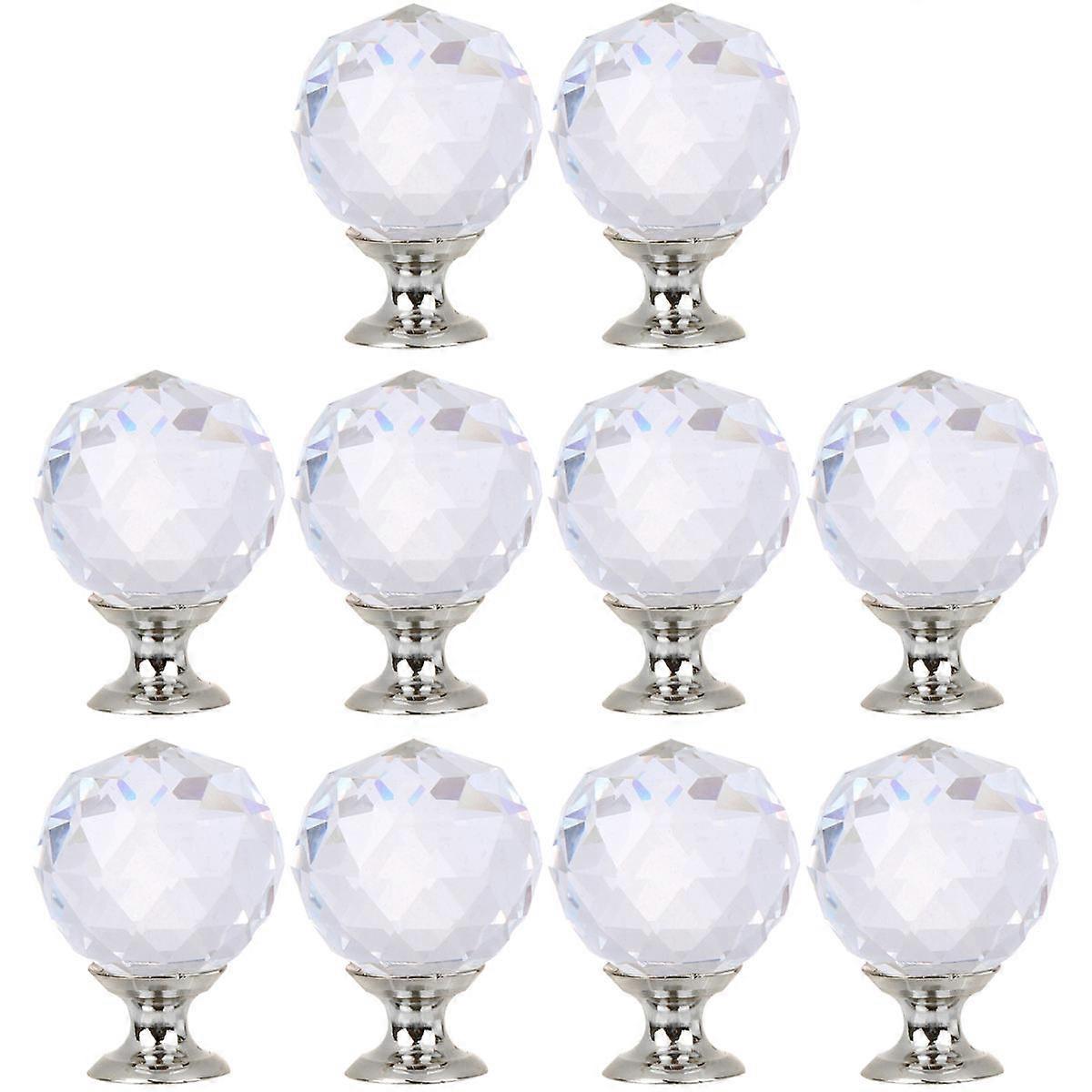 Transparent Crystal Cabinet Handle for Practical Use 20Pcs Drawer Pulls