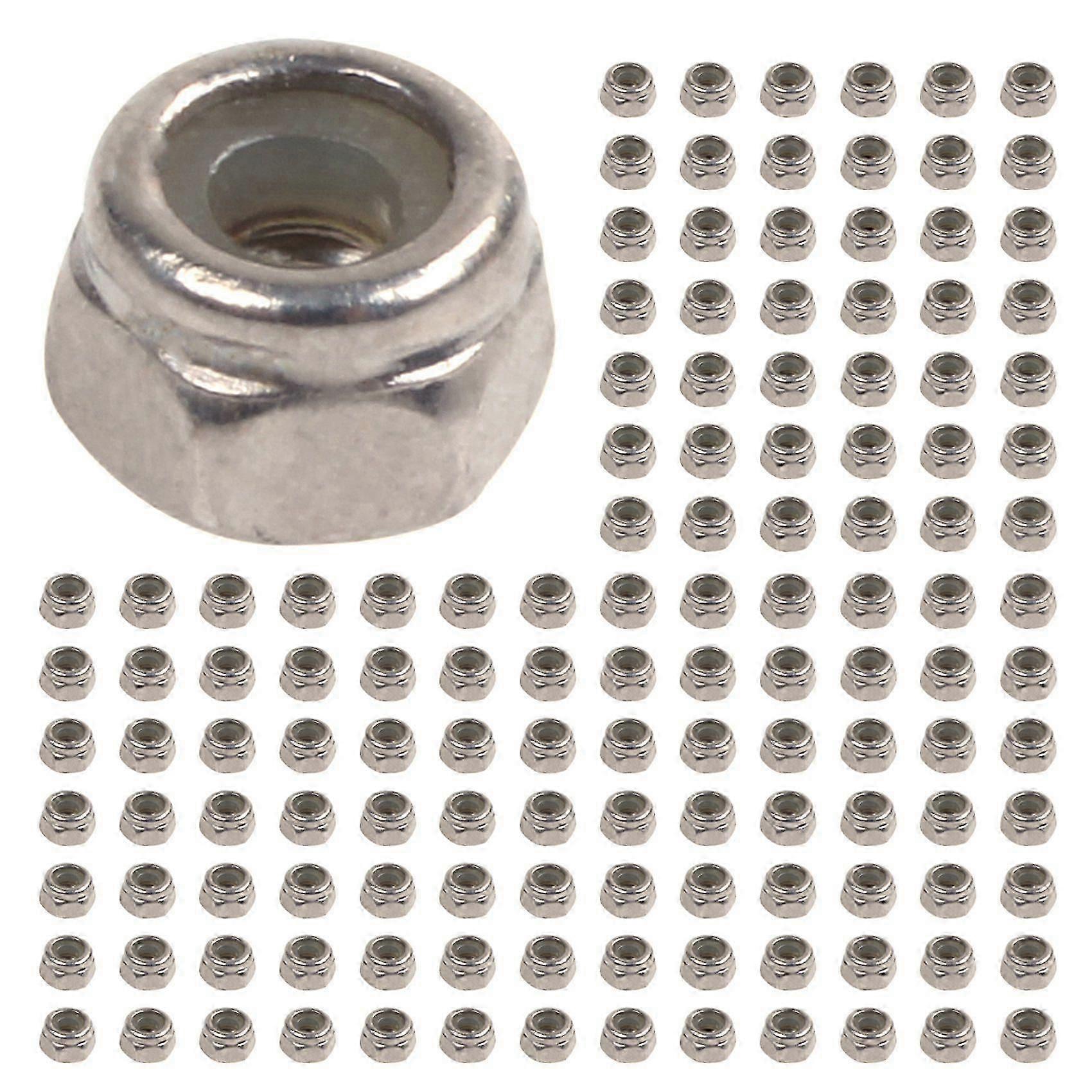 250pcs M2 Zinc Plated Self-Locking Nylon Insert Hex Lock Nuts