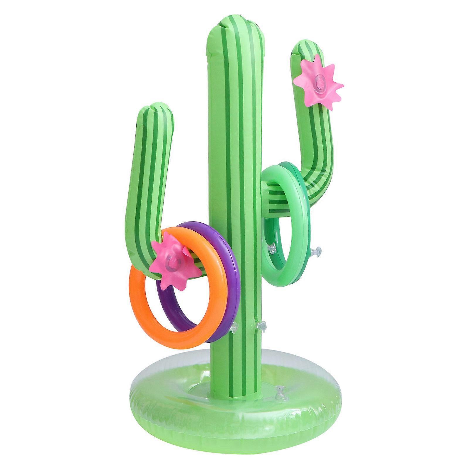 Inflatable Simulated Cactus for Decor 1Set PVC Durable Green