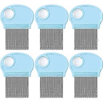 6 Pieces Head Lice Removal Hair Comb with Magnifier for Dogs Cats Pet 515.