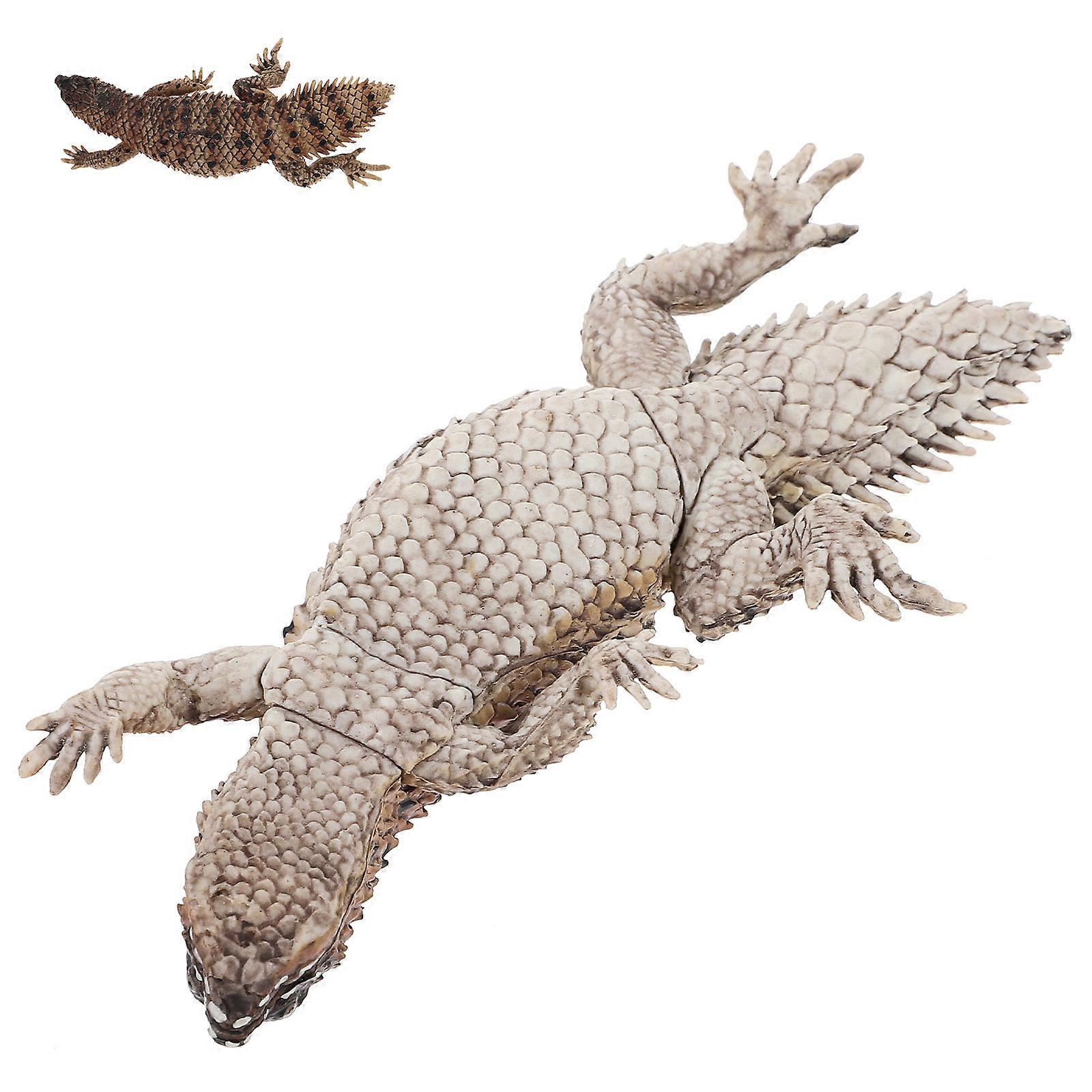 Realistic Simulation Lizard Model for Decor Plastic Light Brown